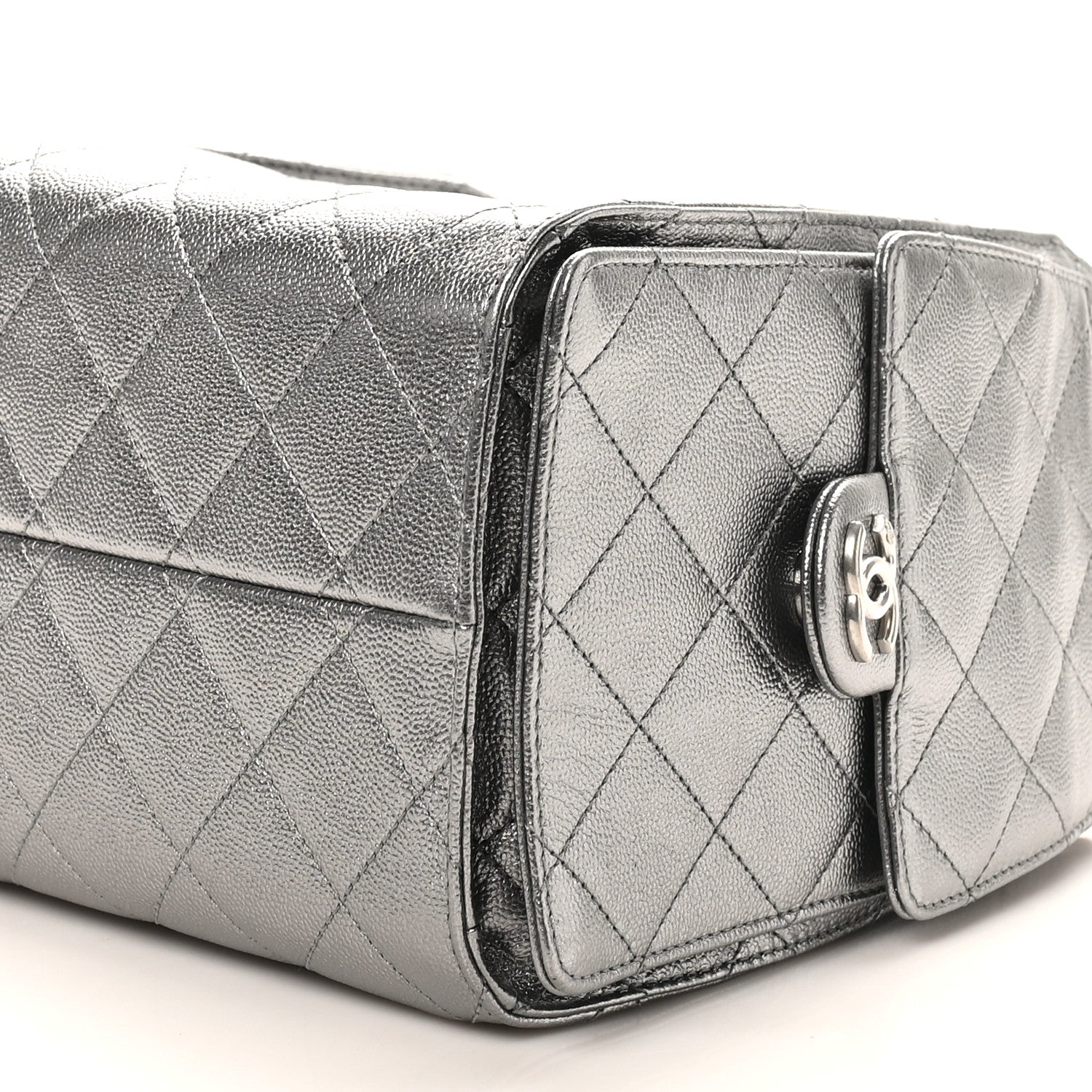 Chanel Metallic Caviar Quilted Small Chanel 25 Handbag Anthracite