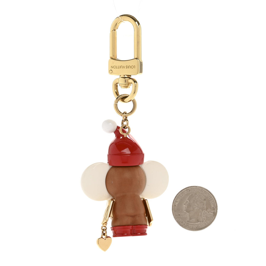 Louis Vuitton Resin Wood Vivienne Christmas Bag Charm