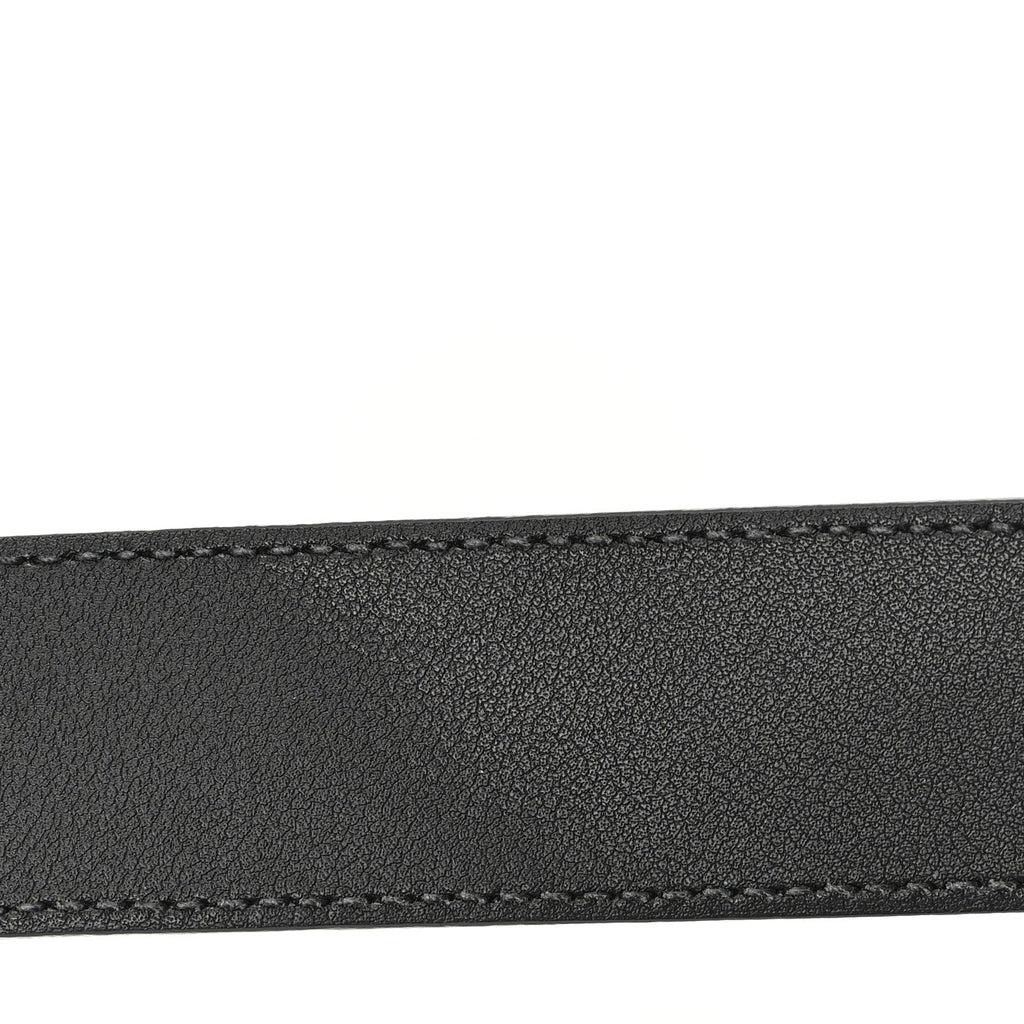 Gucci Azalea Calfskin Enamel Monochrome Double G 30mm Belt 90 36 Black