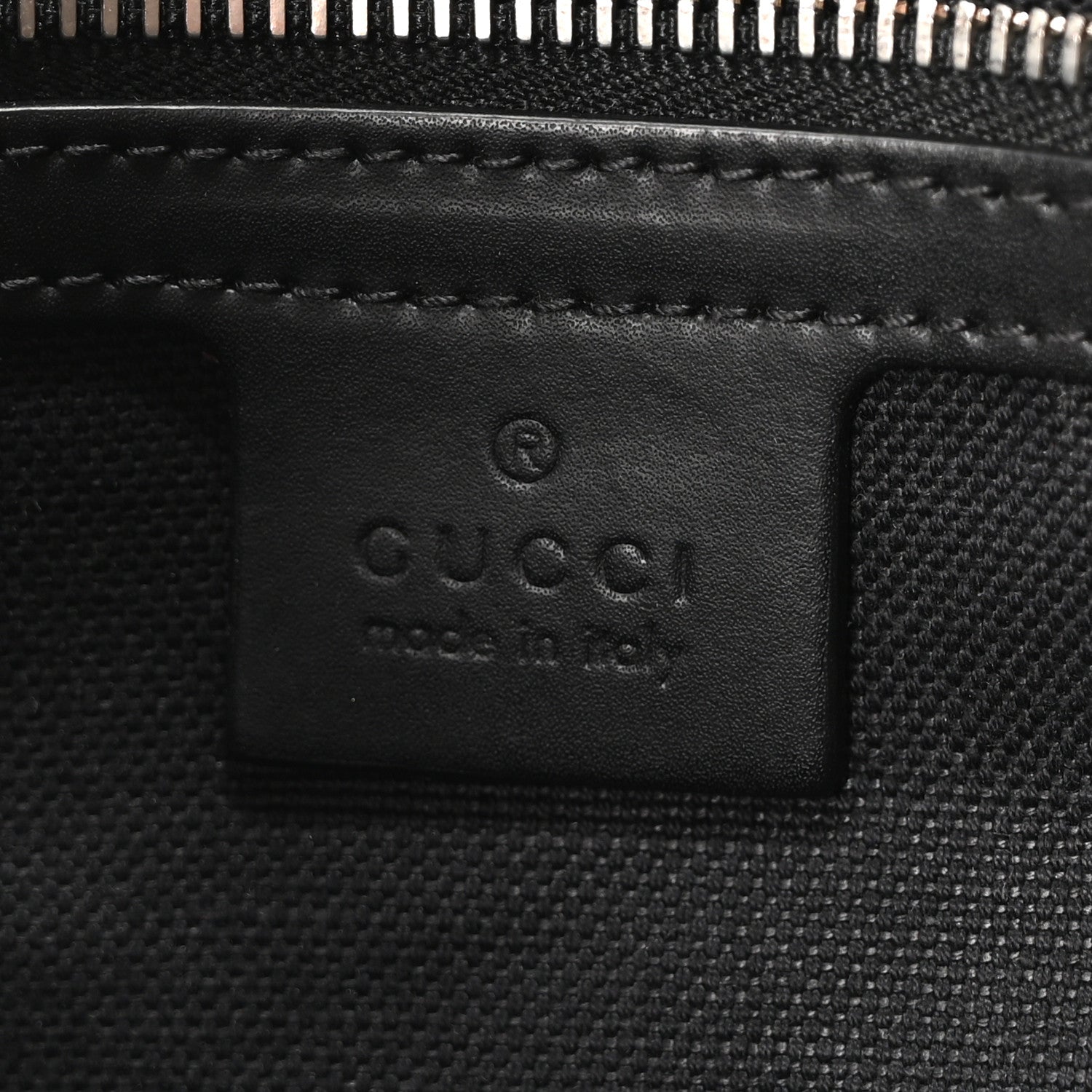 Gucci GG Supreme Monogram Appia Calfskin Web Briefcase Black