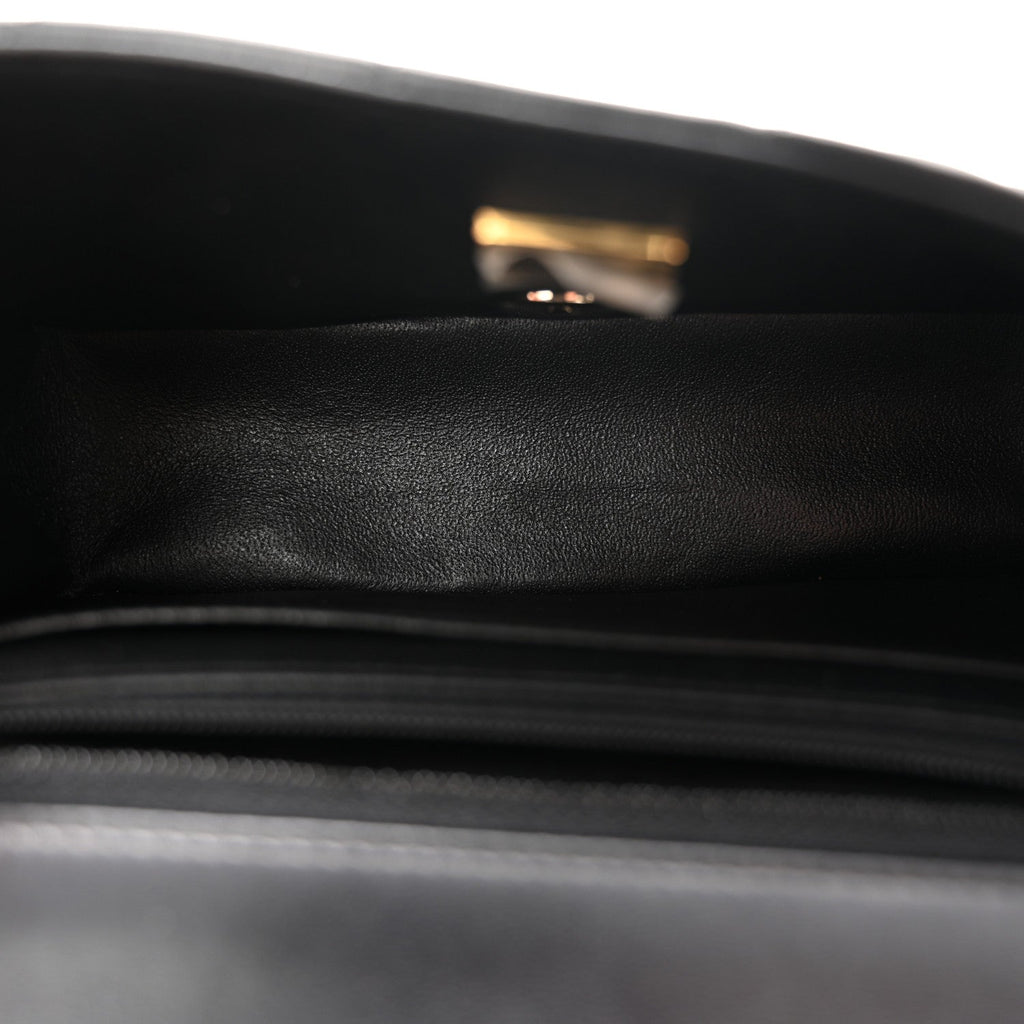 Chanel Lambskin Quilted Mini Rectangular Flap Black