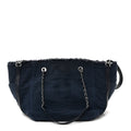 Chanel Canvas Small Double Face Tote Navy