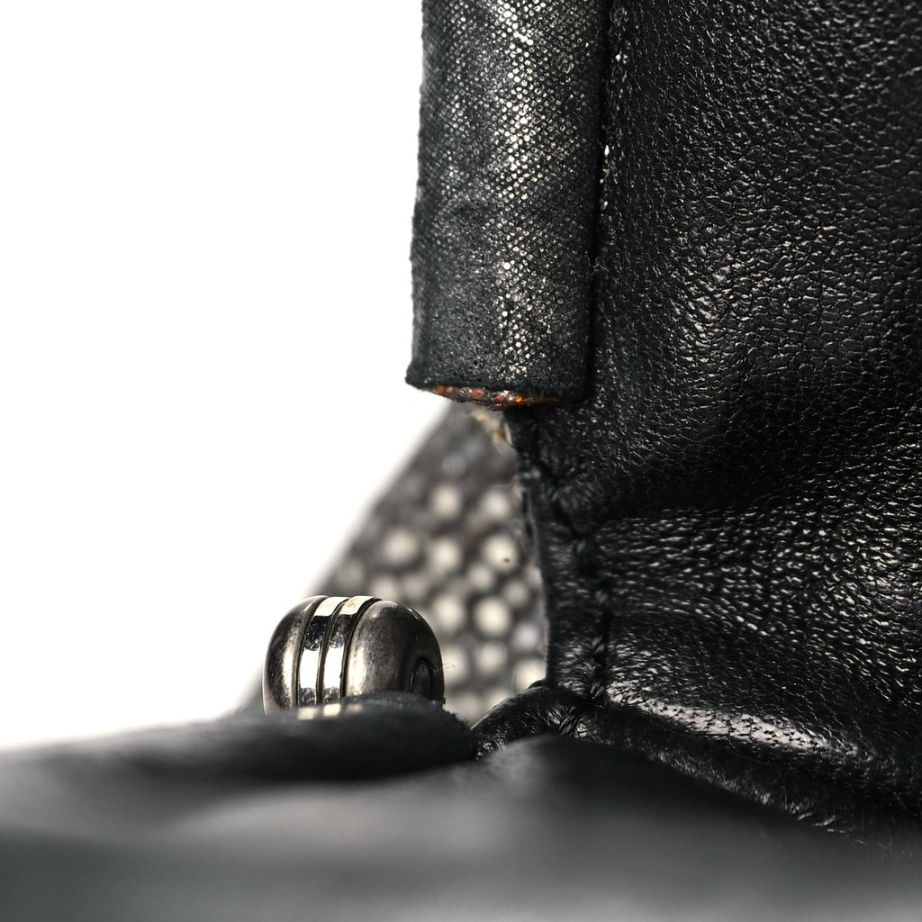 Chanel Stingray Degrade Frame Clutch Silver