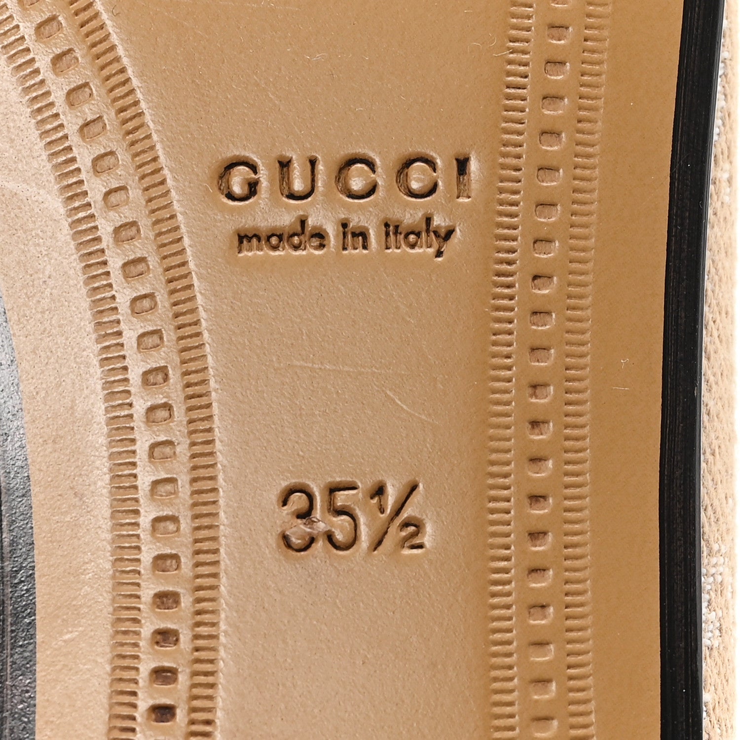 Gucci Canvas GG Monogram Horsebit Womens Jordaan Loafers 35.5 Souffle Rose