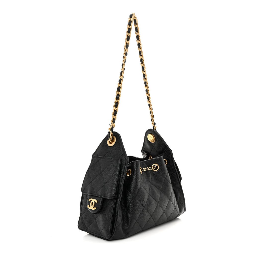 Chanel Caviar Quilted Mini Chanel 25 Handbag Black