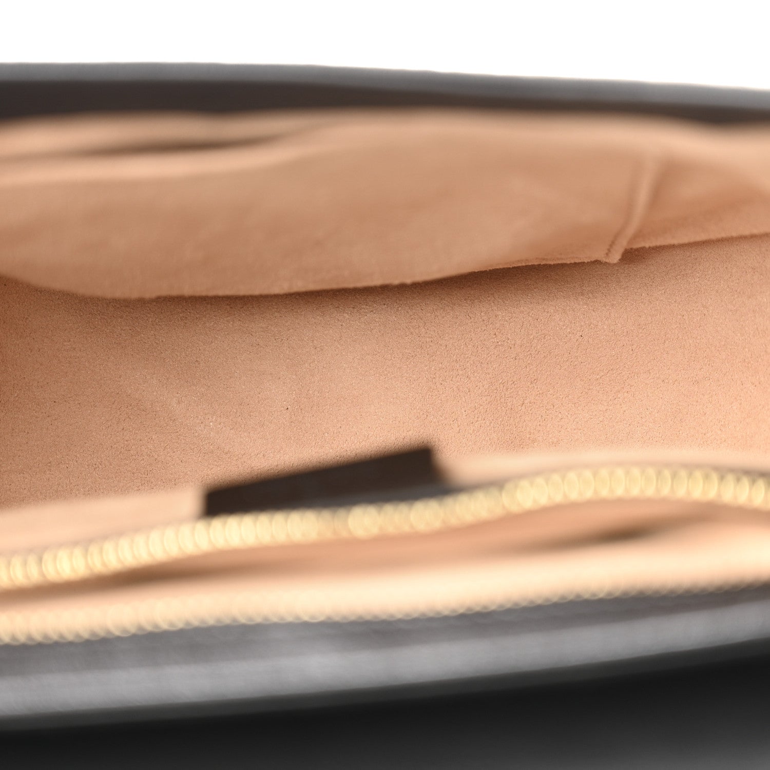 Gucci GG Supreme Monogram Calfskin Small Padlock Messenger Shoulder Bag Beige Black Cuir