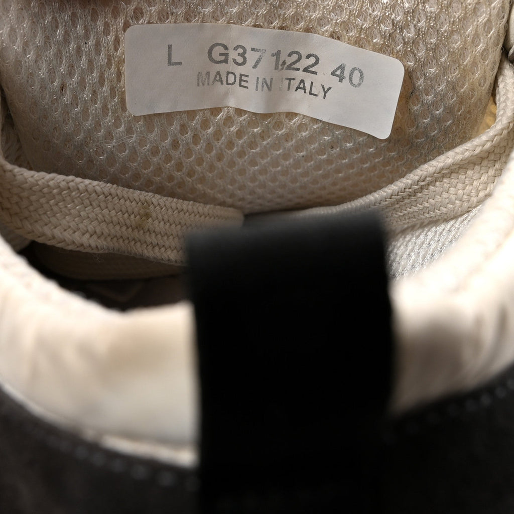 Nylon Suede Calfskin CC Sneakers 40 White Dark Grey