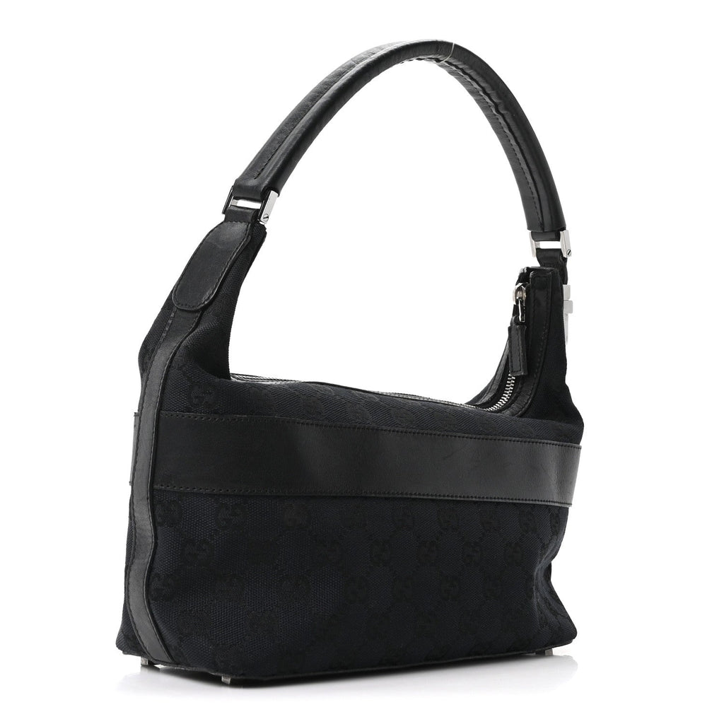 Gucci GG Canvas Monogram Shoulder Bag Black
