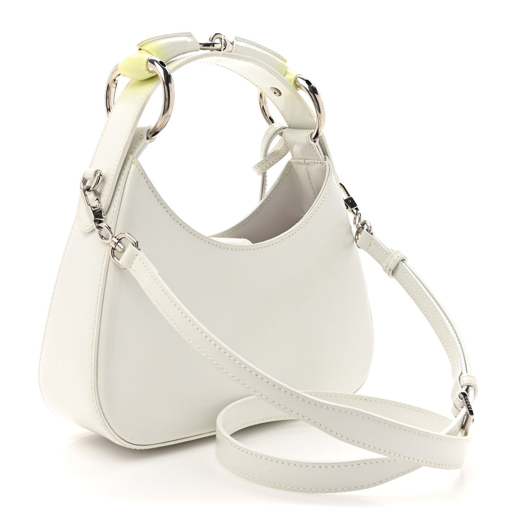 Gucci Master Lux Calfskin Horsebit Chain Shoulder Bag Great White