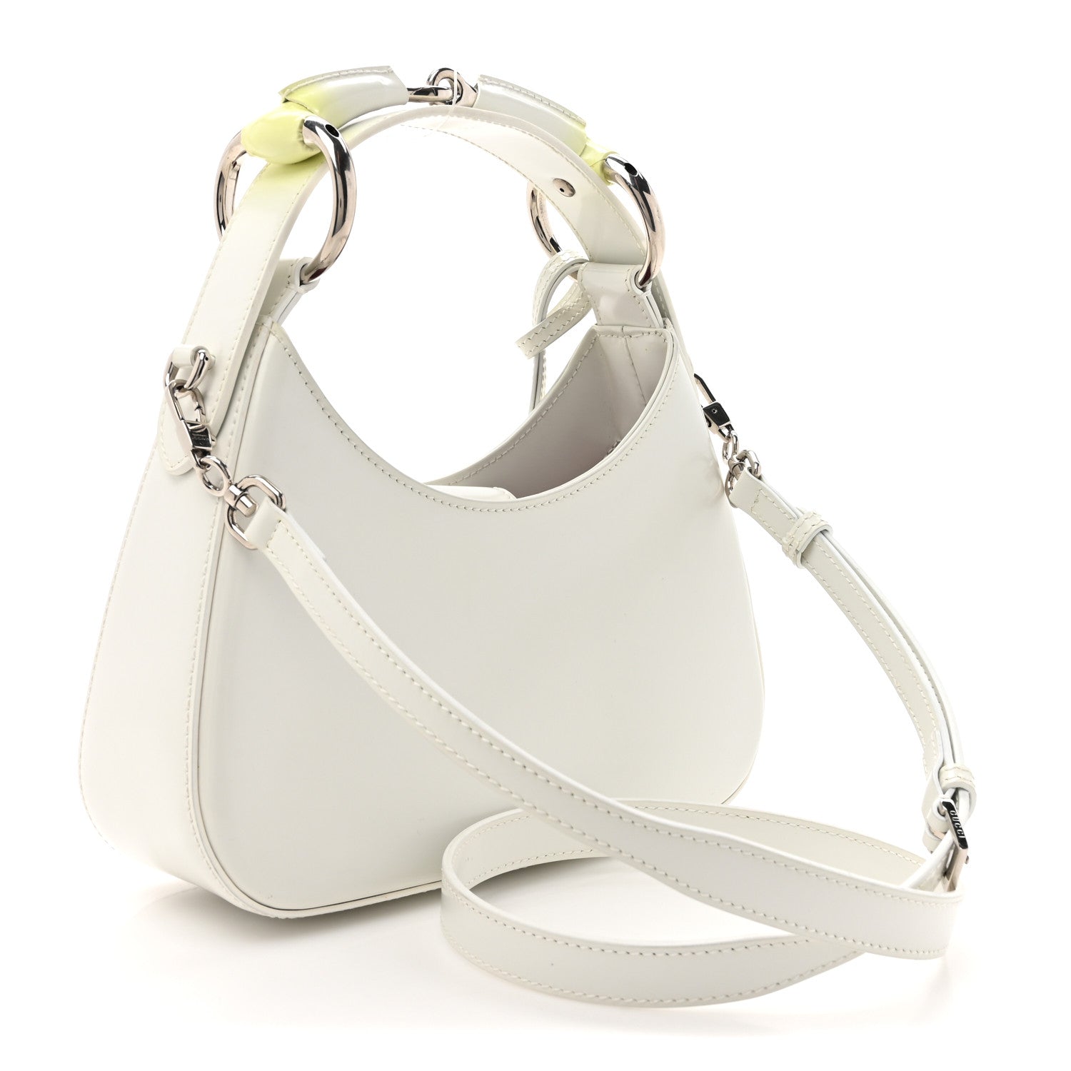 Gucci Master Lux Calfskin Horsebit Chain Shoulder Bag Great White