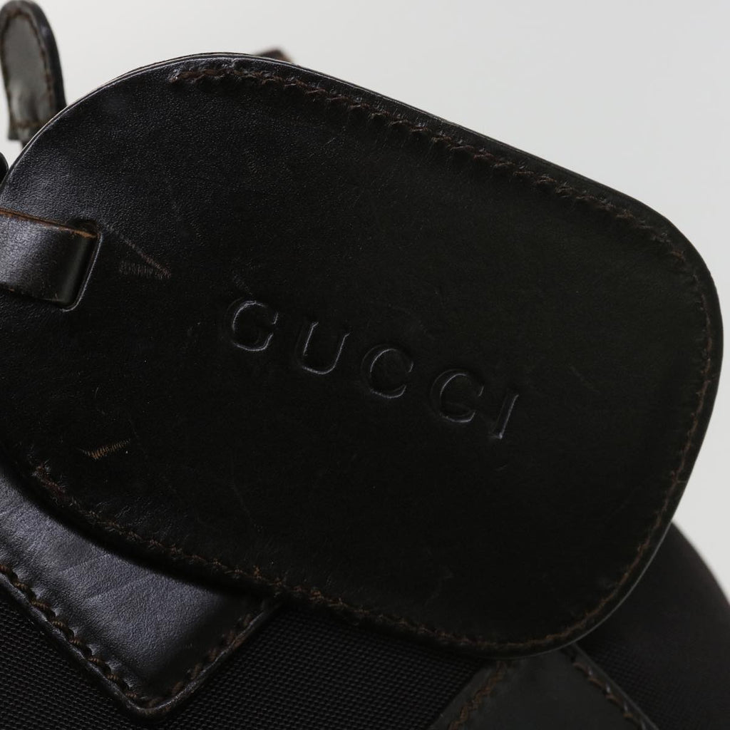 GUCCI Hand Bag Nylon Black  39346