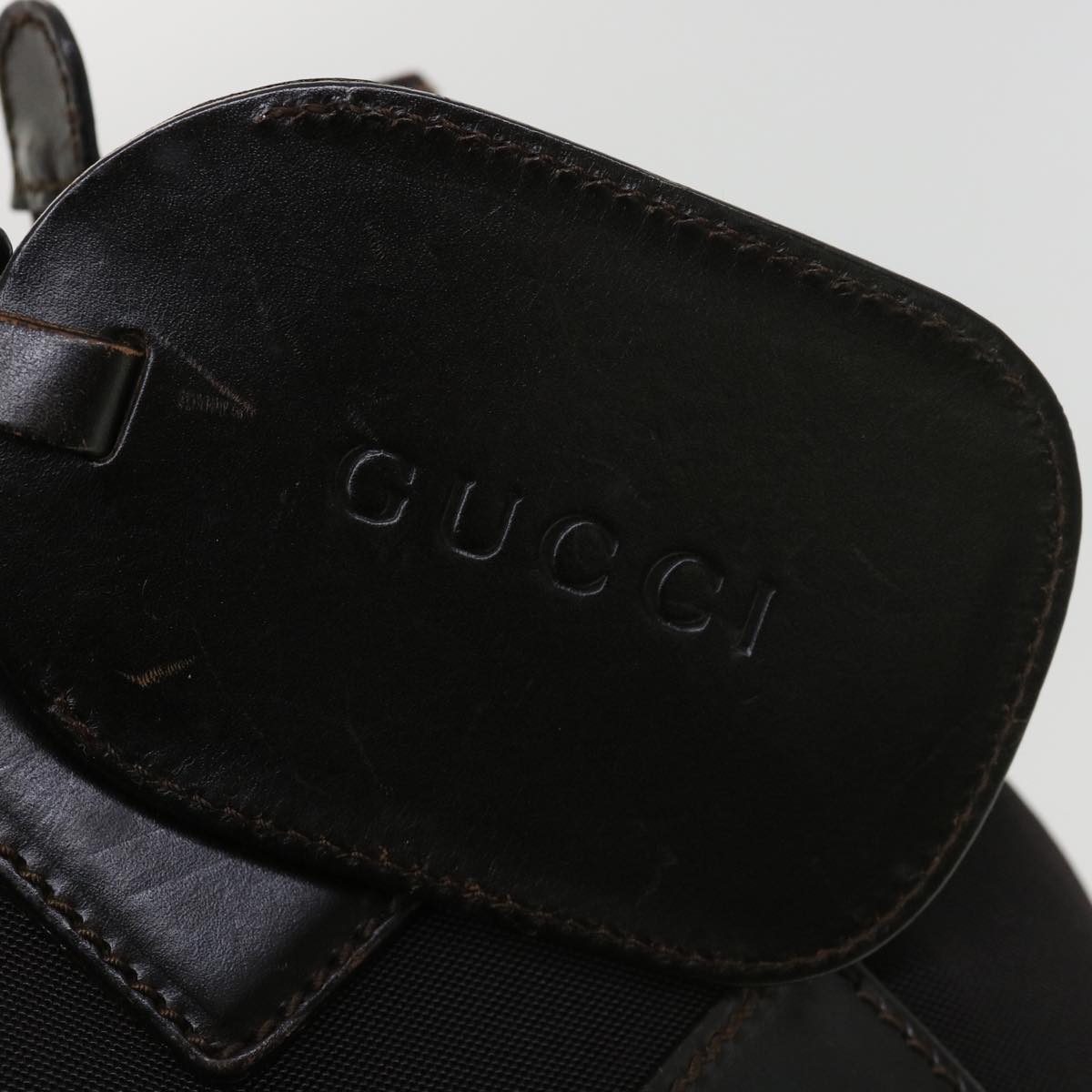 GUCCI Hand Bag Nylon Black  39346