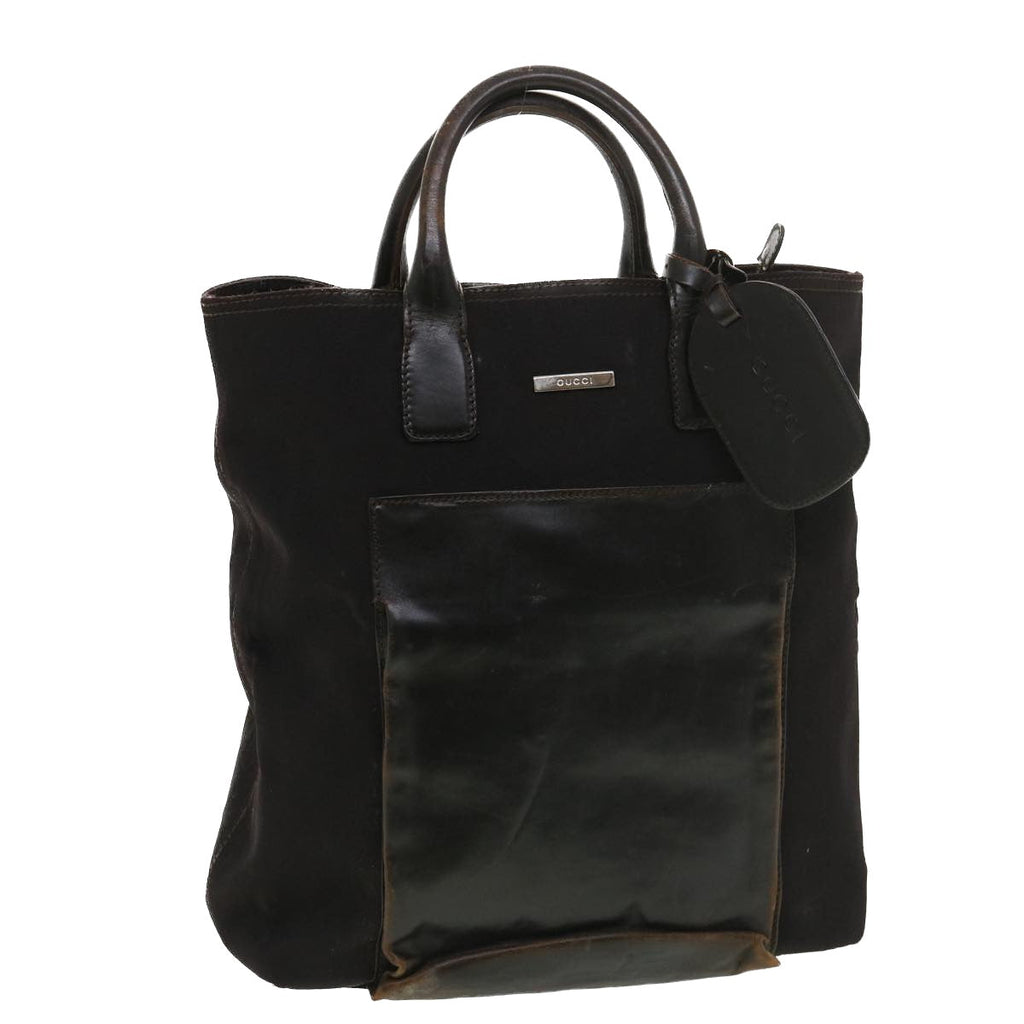 GUCCI Hand Bag Nylon Black  39346