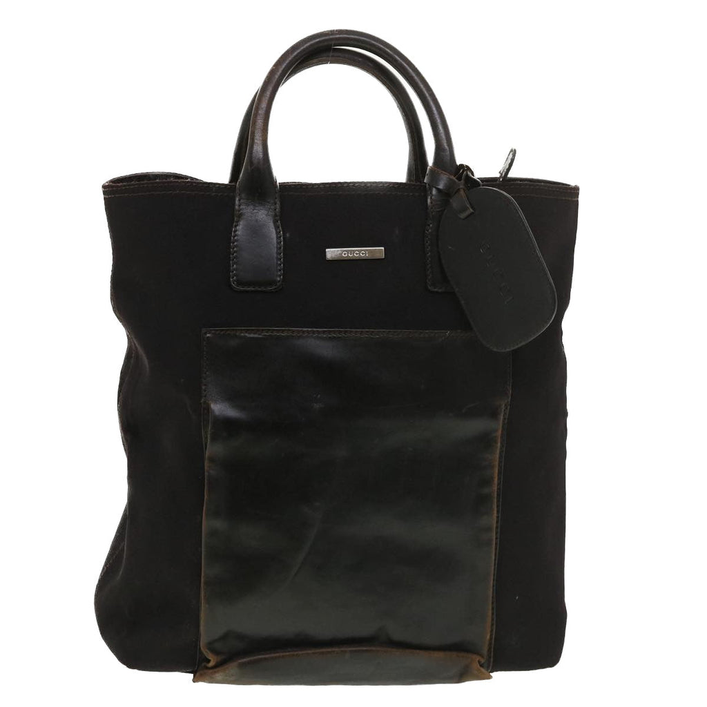 GUCCI Hand Bag Nylon Black  39346