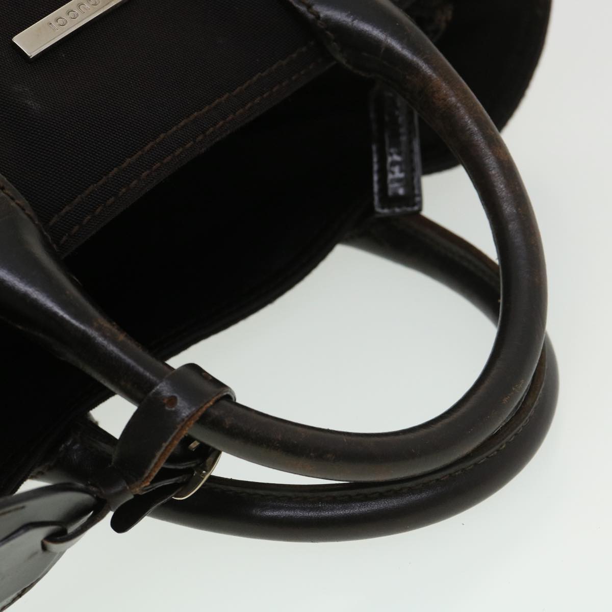GUCCI Hand Bag Nylon Black  39346