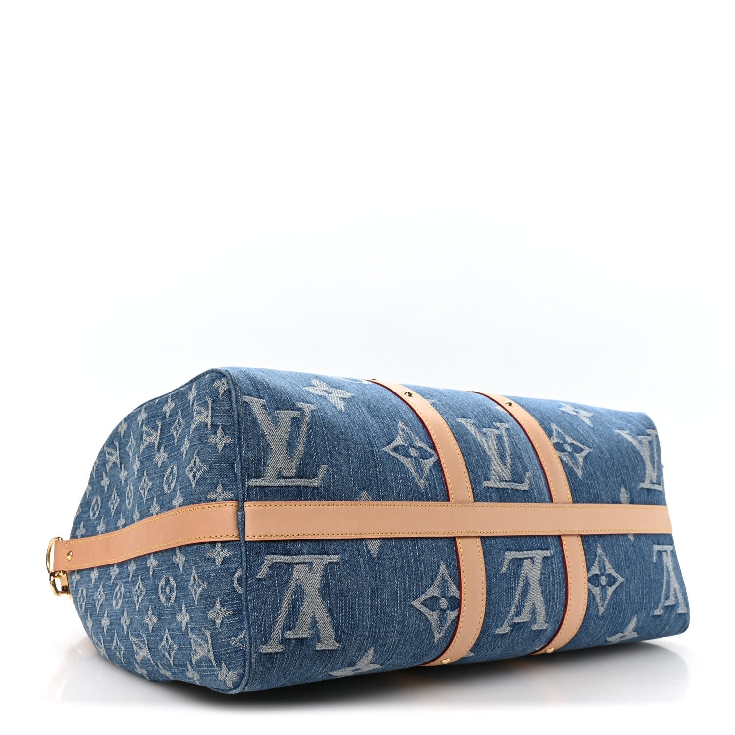 Louis Vuitton Denim Monogram New LV Remix Keepall Bandouliere 45 Blue