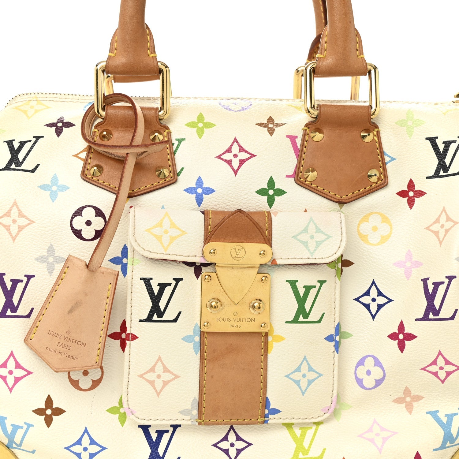 Louis Vuitton Monogram Multicolor Speedy 30 White