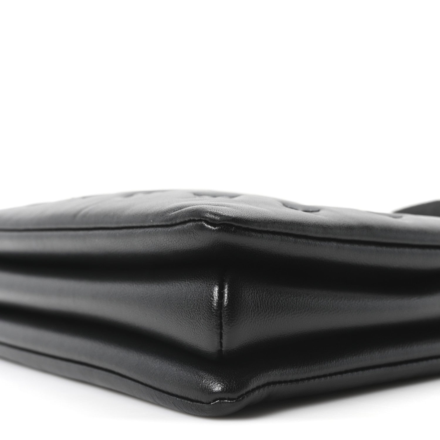 Louis Vuitton Lambskin Embossed Monogram Coussin PM Black