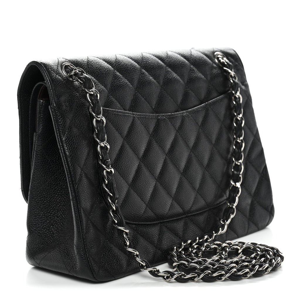 Chanel Caviar Quilted Jumbo Double Flap Black