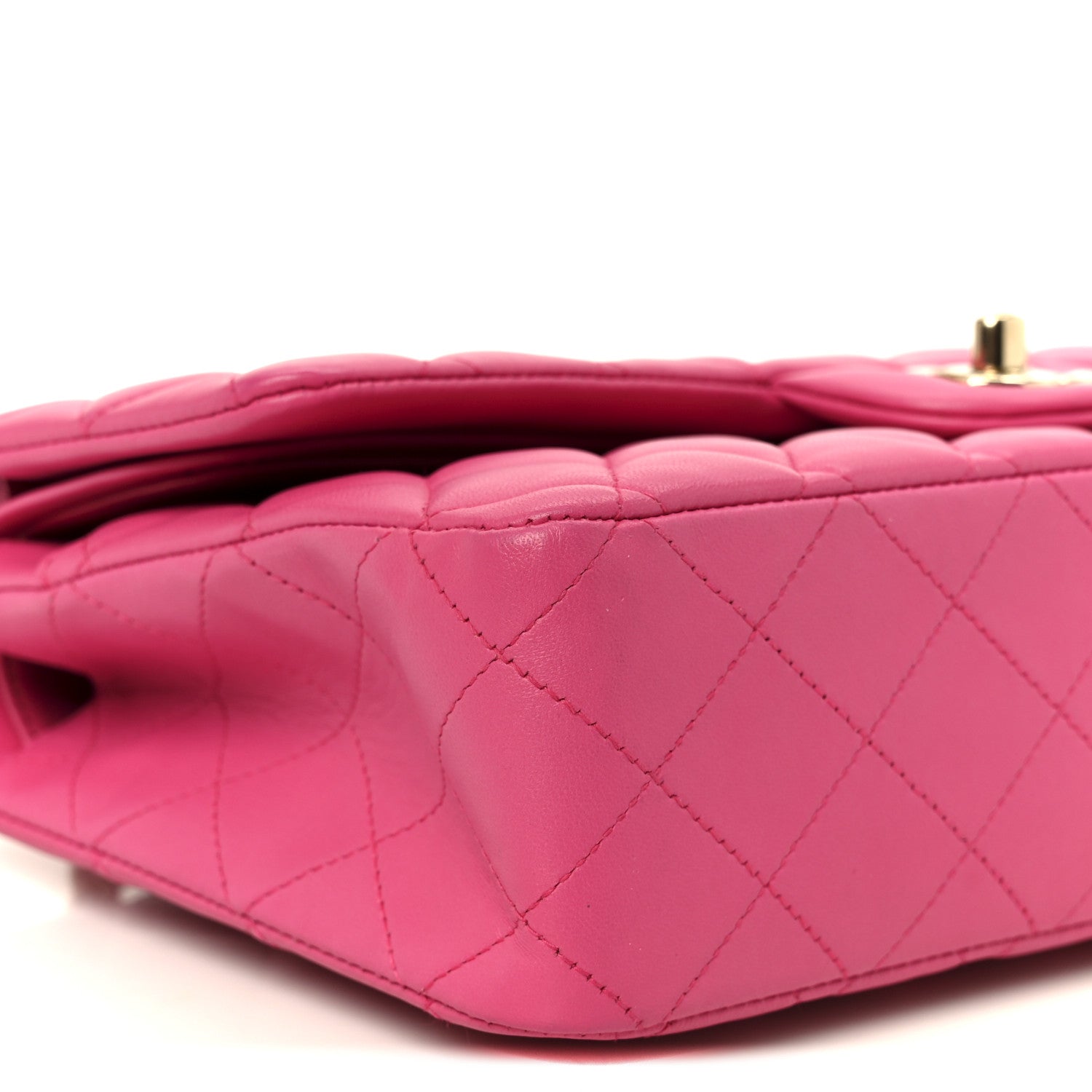Chanel Lambskin Quilted Medium Double Flap Pink