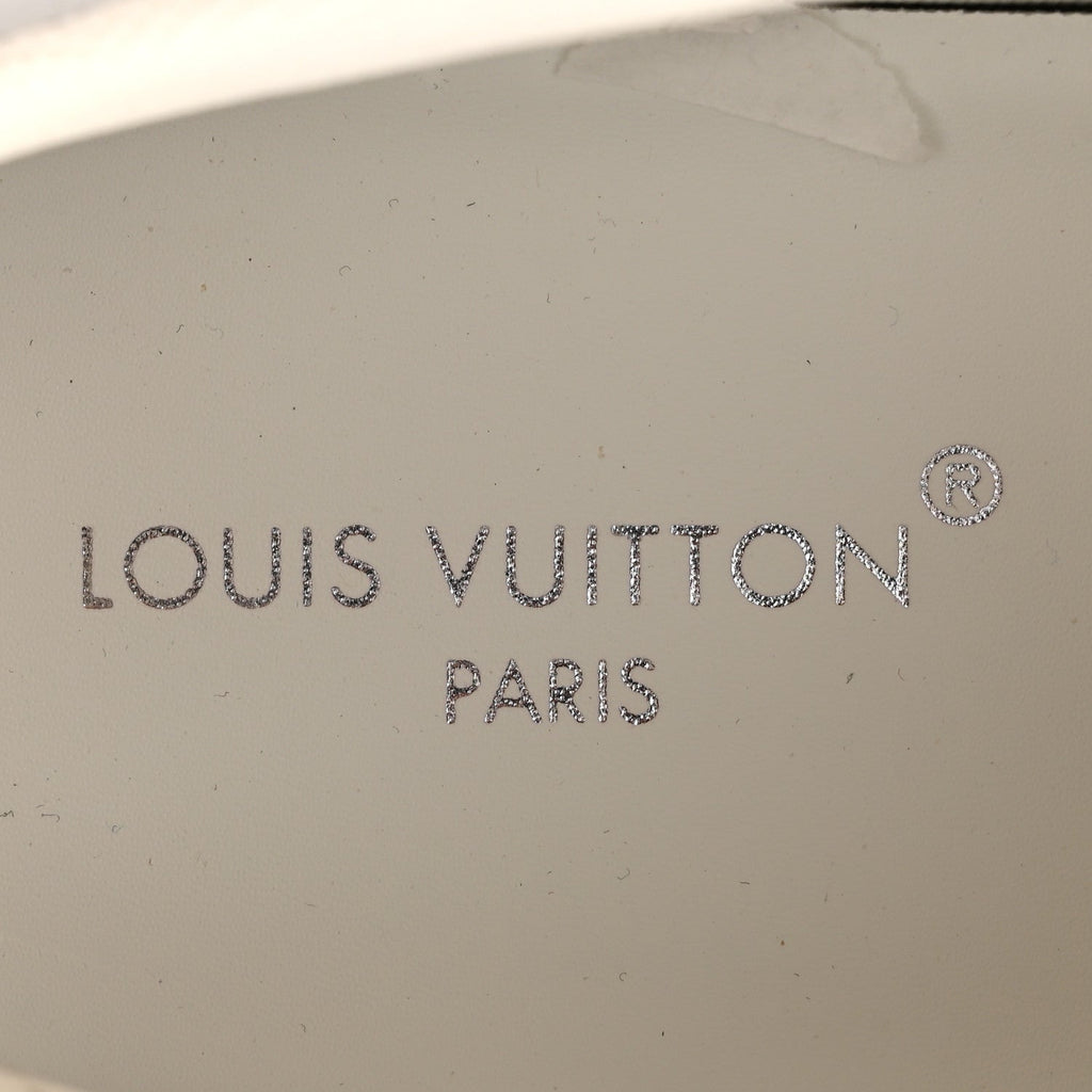 Louis Vuitton Suede Calfskin LV Rush Sneakers 37.5 White
