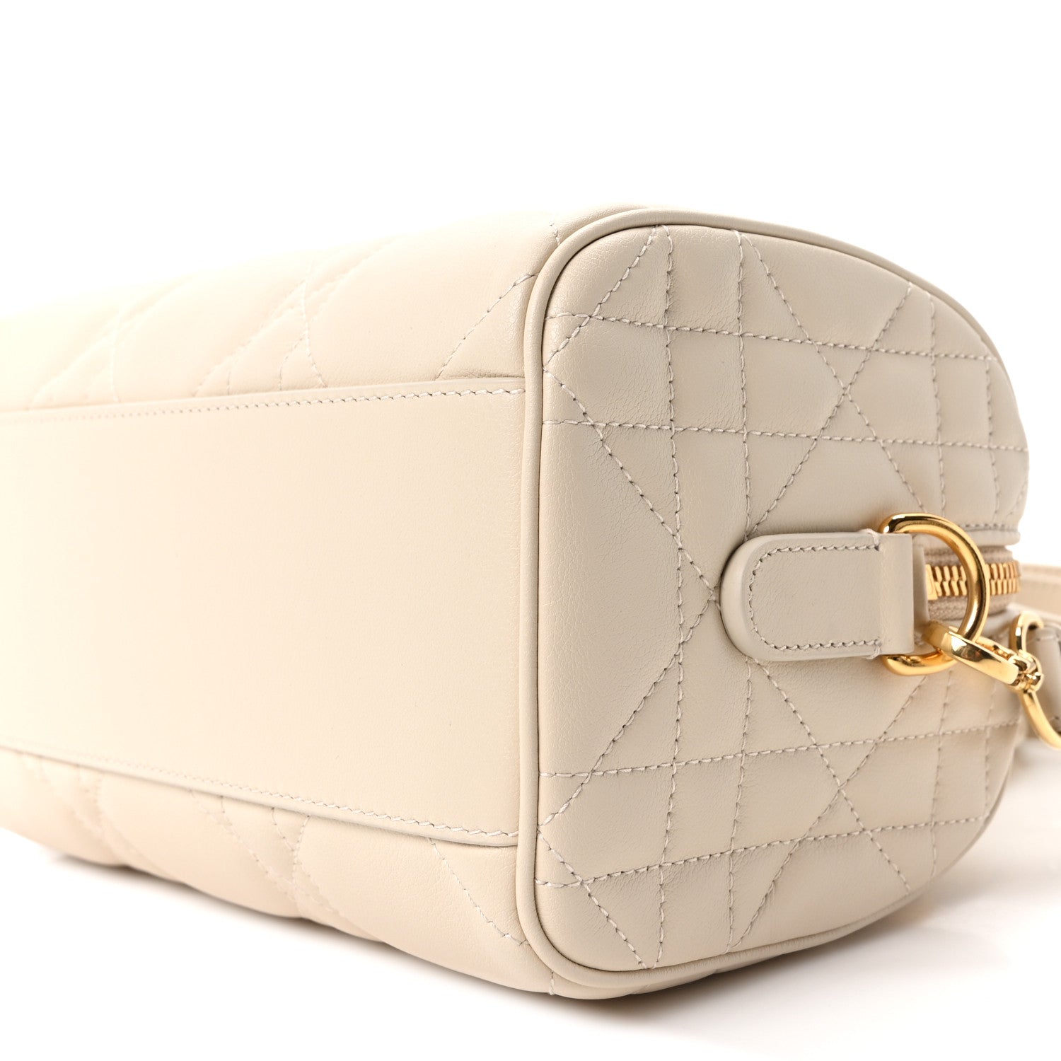Christian Dior Calfskin Macrocannage Groove 20 Bag Dusty Ivory