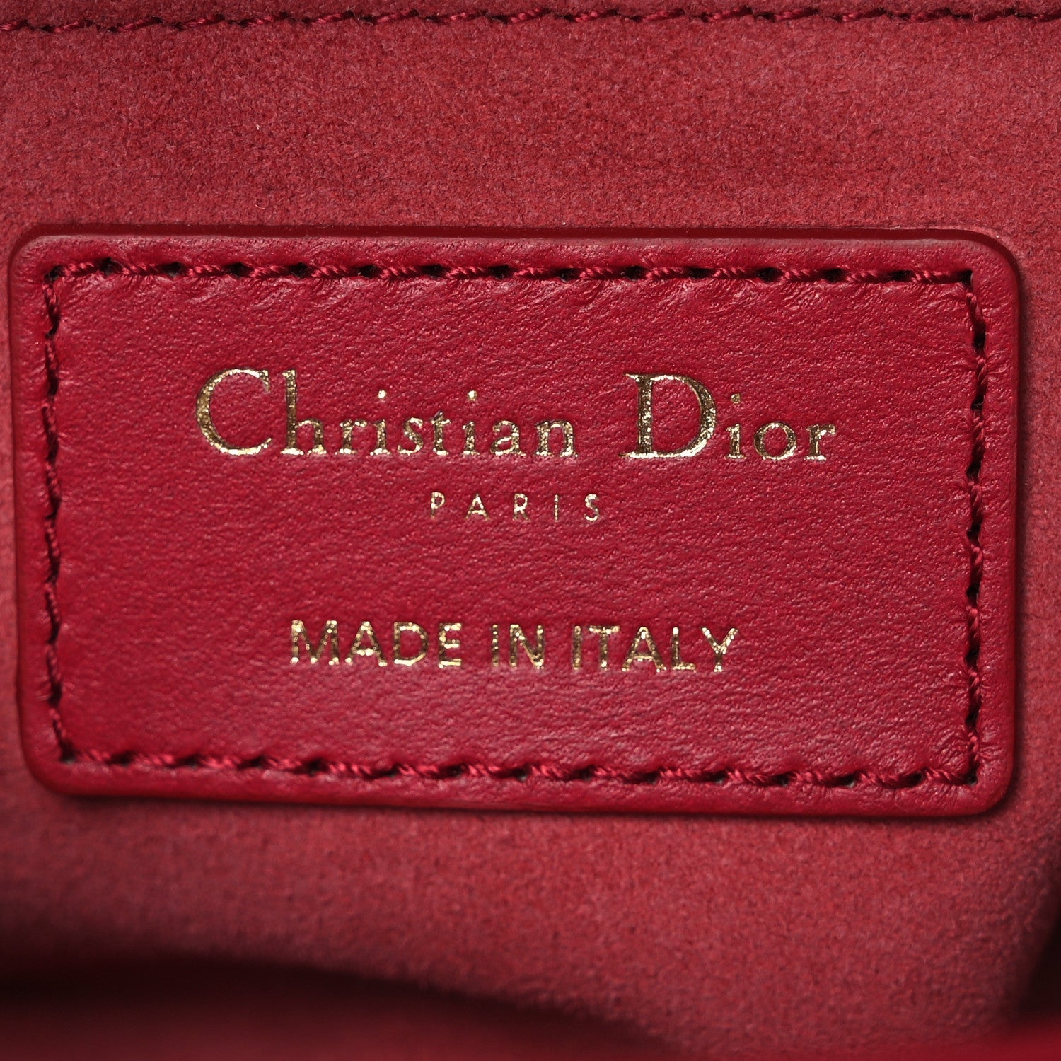 Christian Dior Lambskin Cannage Small My ABCDior Lady Dior Red