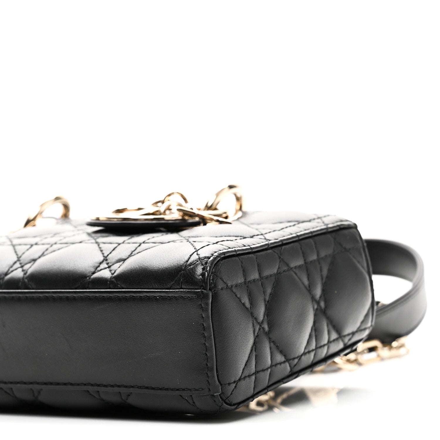 Christian Dior Lambskin Cannage Small Lady D-Joy Black