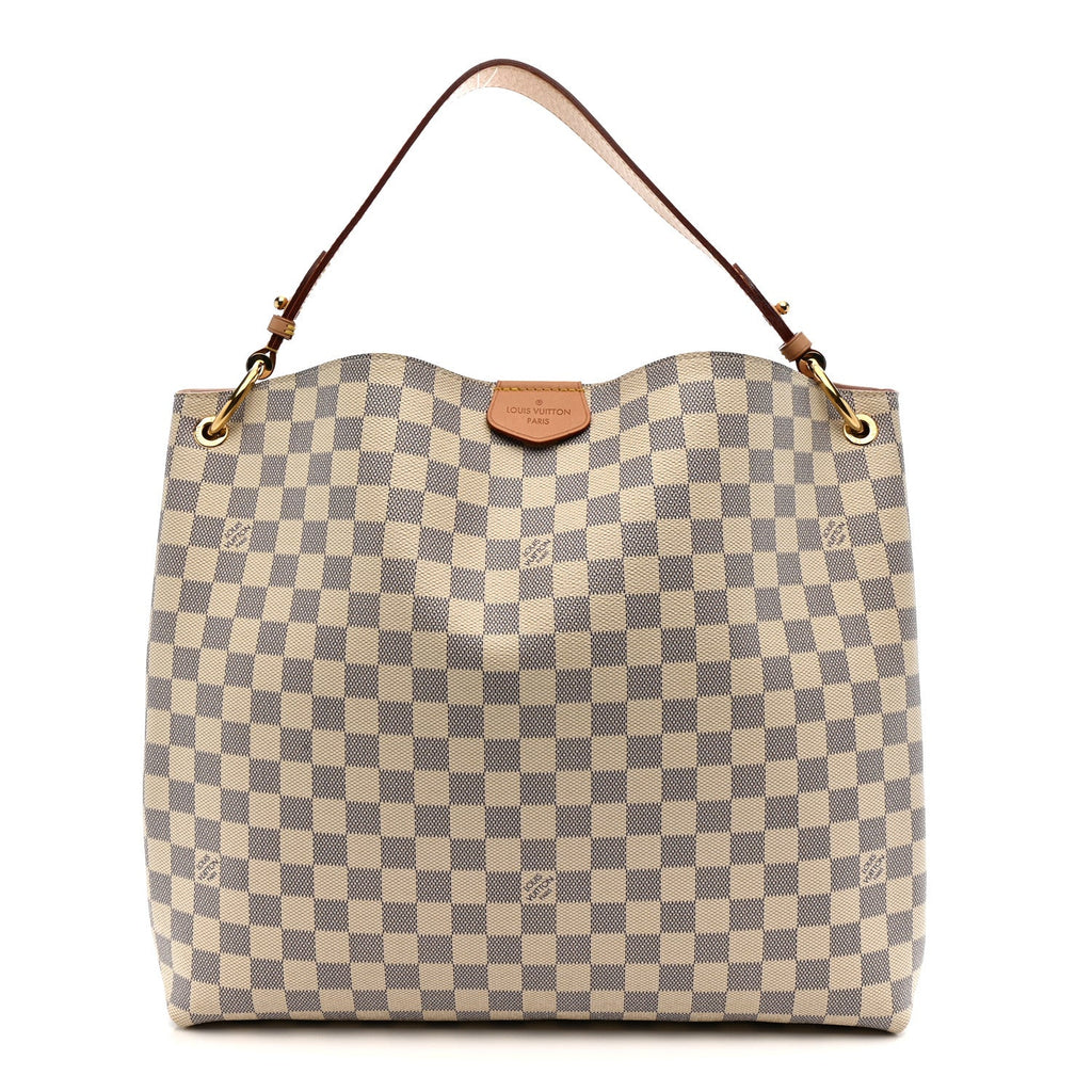 Louis Vuitton Damier Azur Graceful MM Rose Ballerine