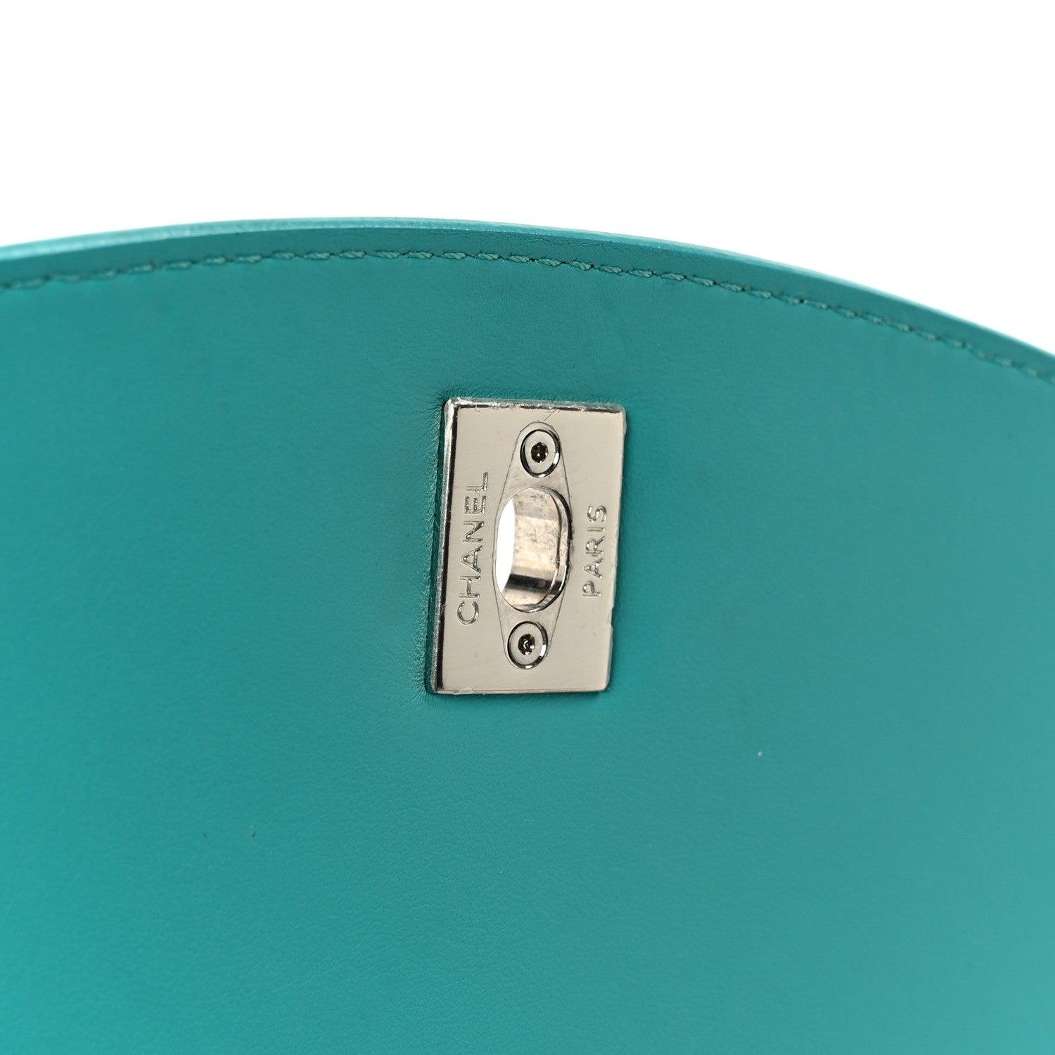 Chanel Calfskin Stitched Small Ring My Bag Flap Crossbody Turquoise