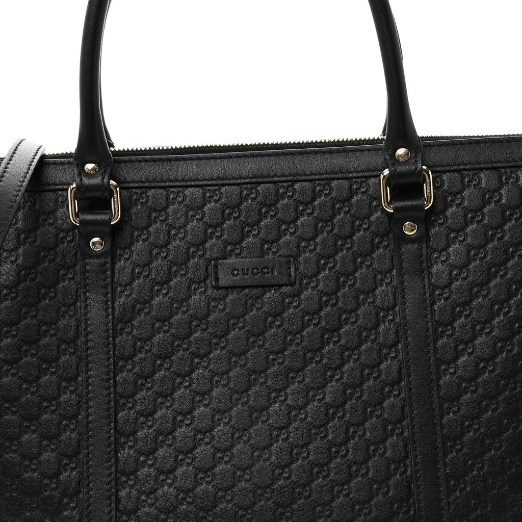 Gucci Soft Microguccissima Small Zippered Satchel Black