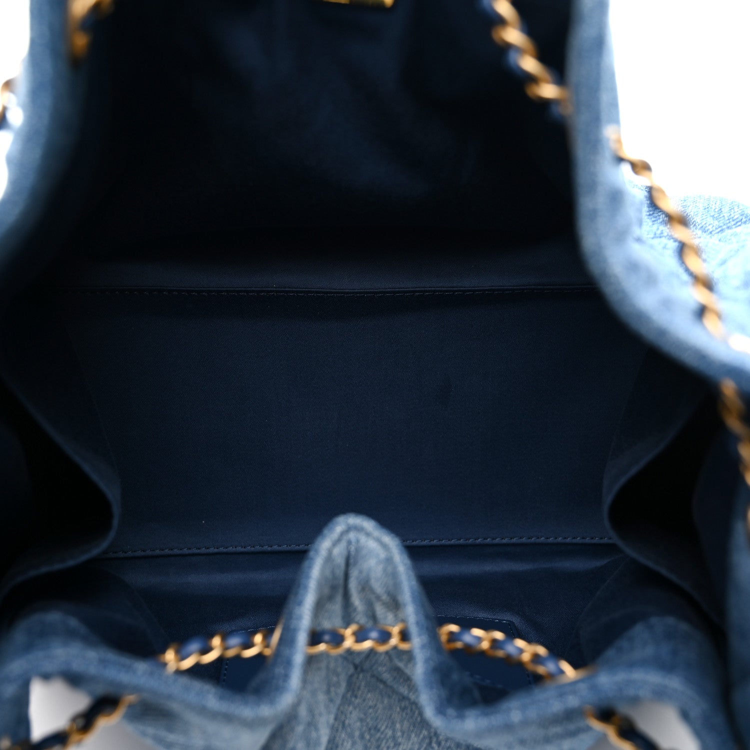 Chanel Washed Denim Quilted Small Chanel 25 Handbag Blue