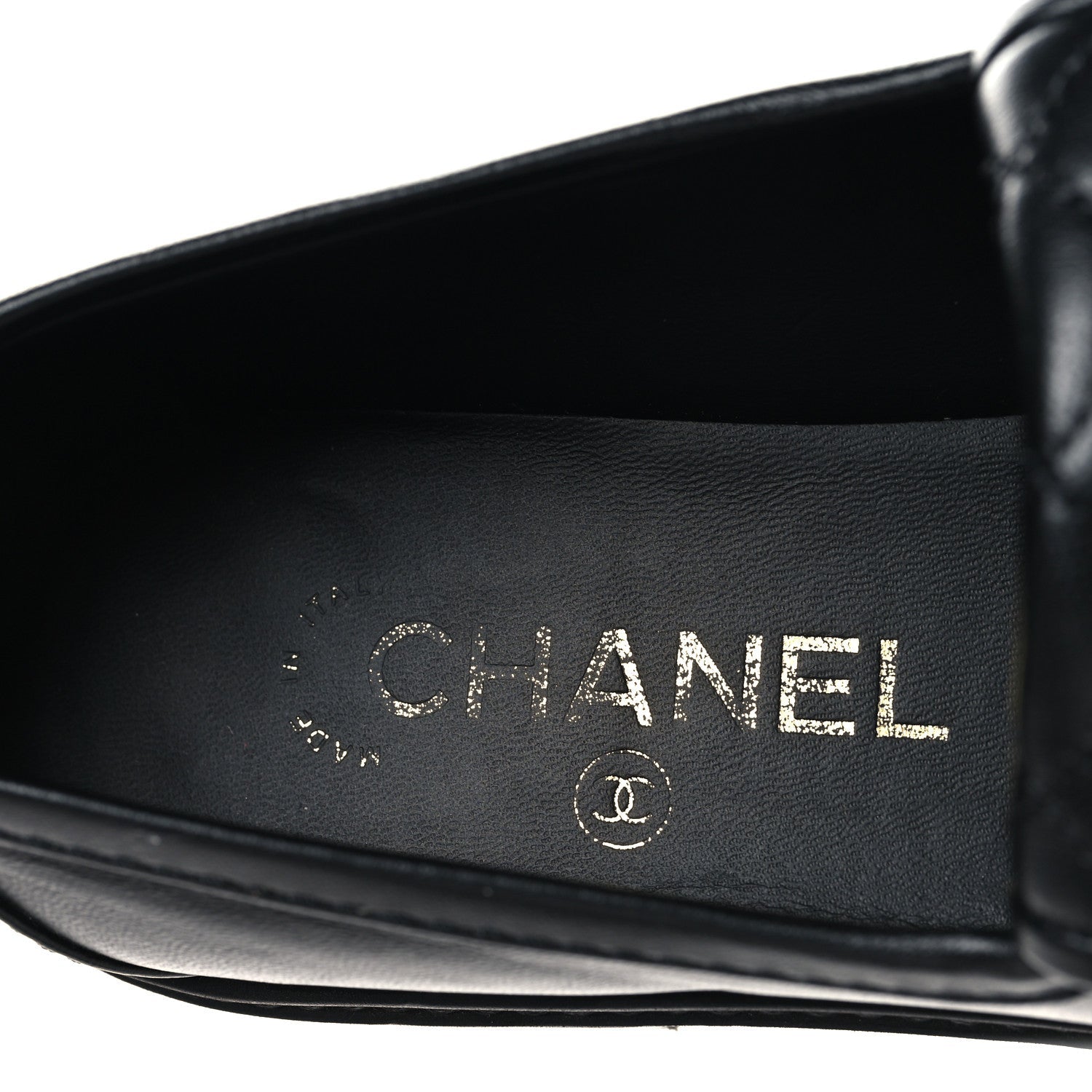 Lambskin Quilted CC Turnlock Loafers 37 Black