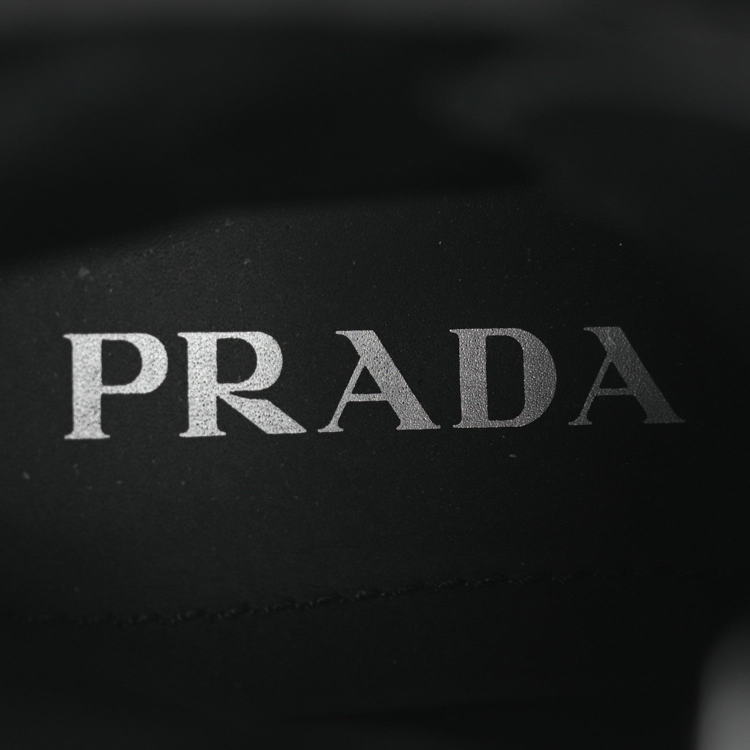 Prada Spazzolato Rois Nylon Metal Triangle Logo Monolith Pouch Pocket 55mm Boots 37 Black