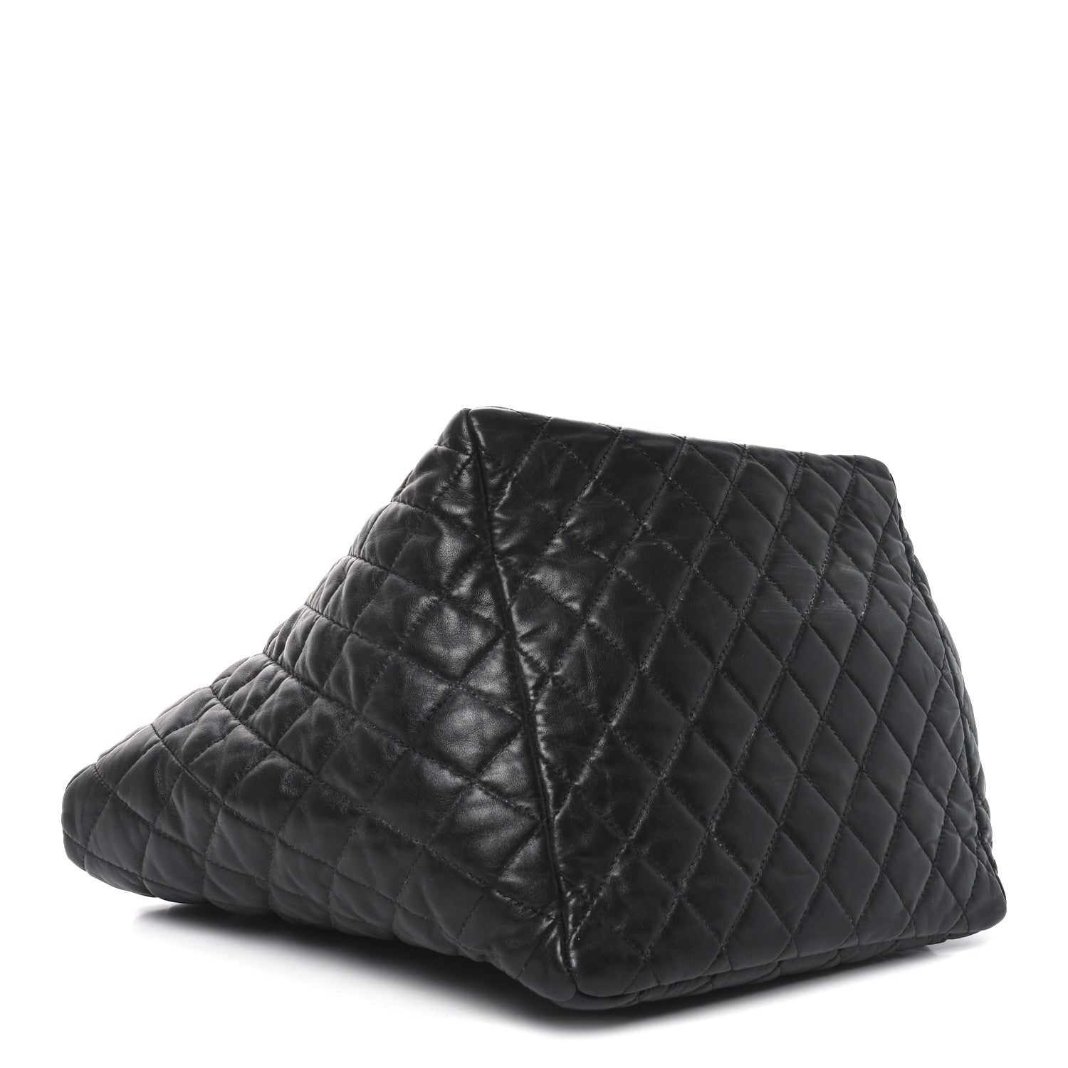 Chanel Lambskin Quilted Week End on Mars Tote Black