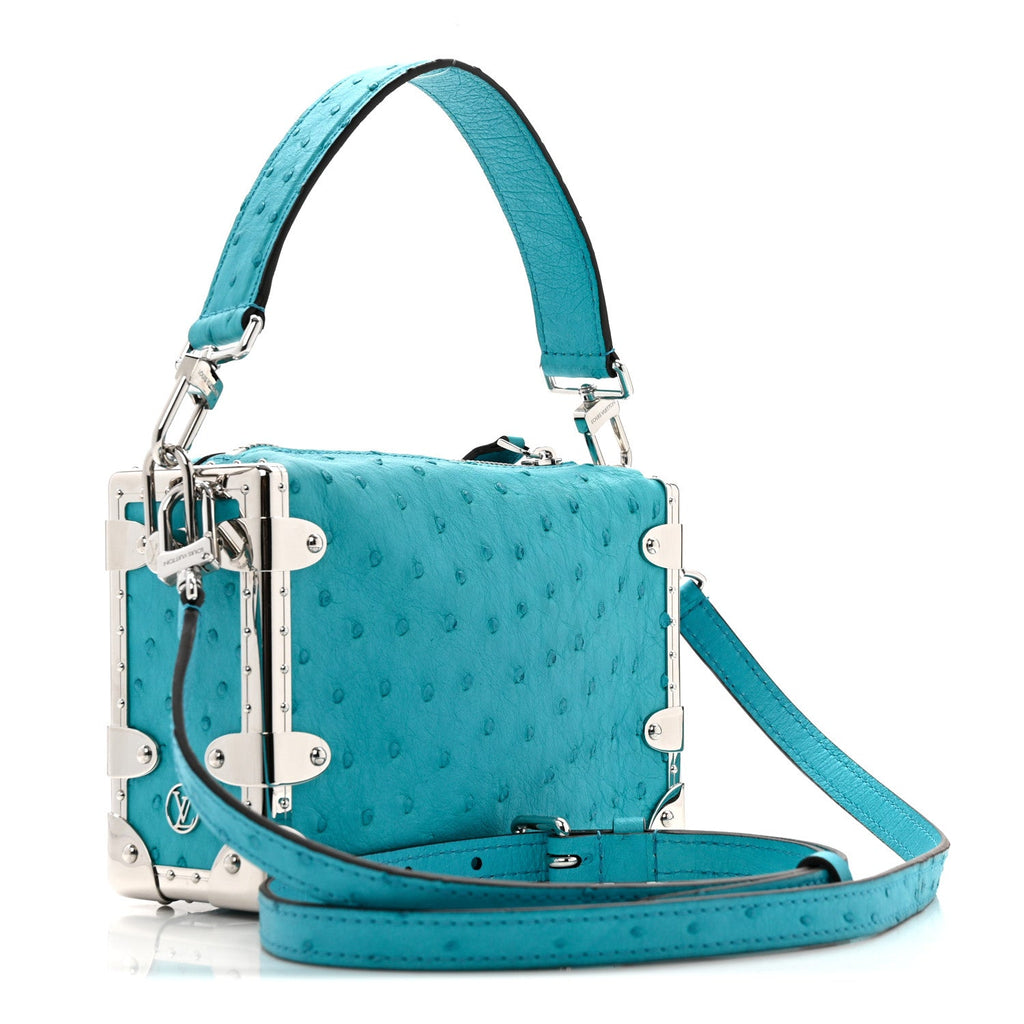 Louis Vuitton Ostrich Side Trunk PM Candy Blue