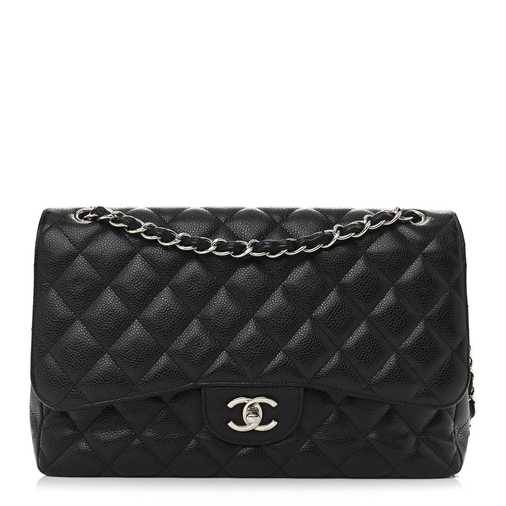 Chanel Caviar Quilted Jumbo Double Flap Black