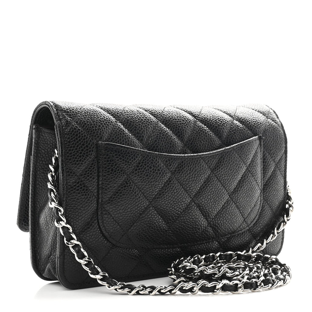 Chanel Caviar Quilted Wallet on Chain WOC Black