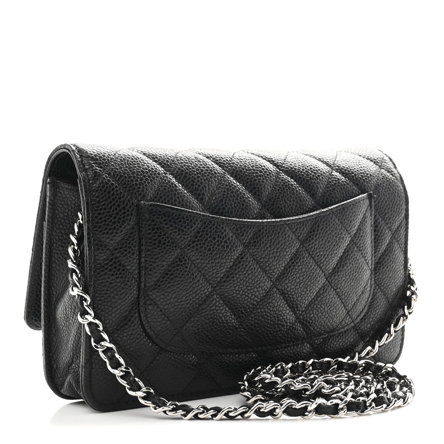Chanel Caviar Quilted Wallet on Chain WOC Black