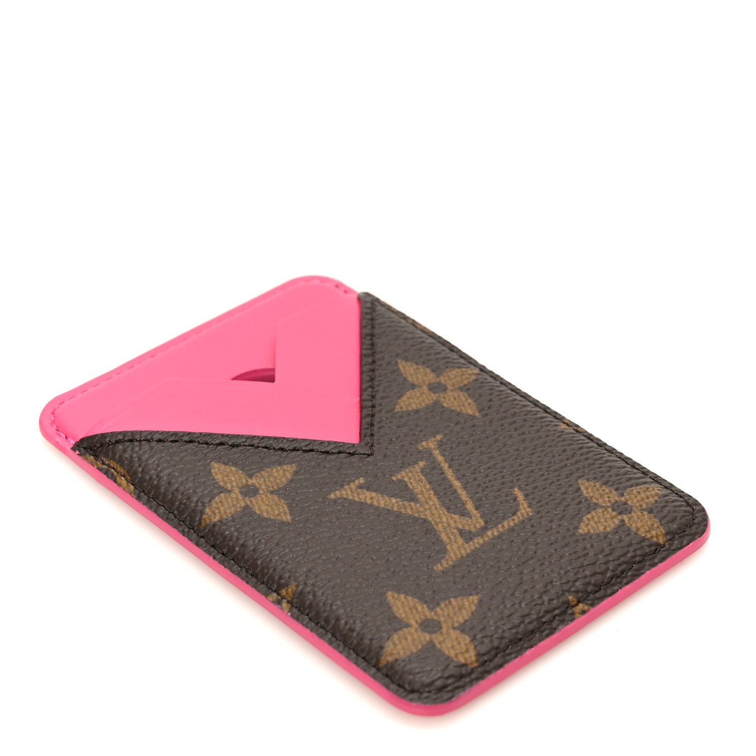Louis Vuitton Monogram Macassar Magnetic Card Holder Pondichery Pink