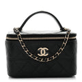 Chanel Caviar Quilted Trendy Handle Mini Vanity Black