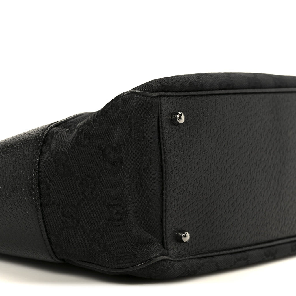 Gucci Monogram Shoulder Bag Black