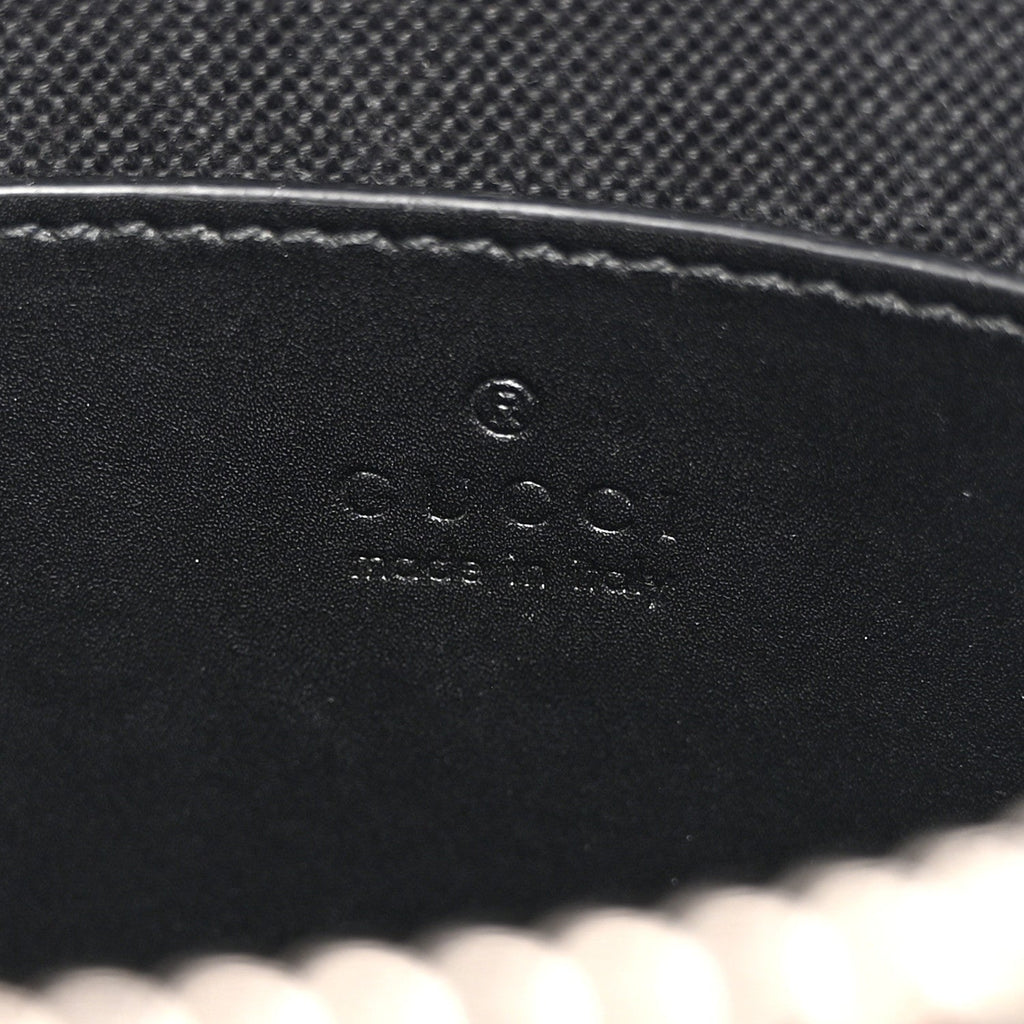 Gucci GG Supreme Monogram Web Small Flat Messenger Bag Black Grey