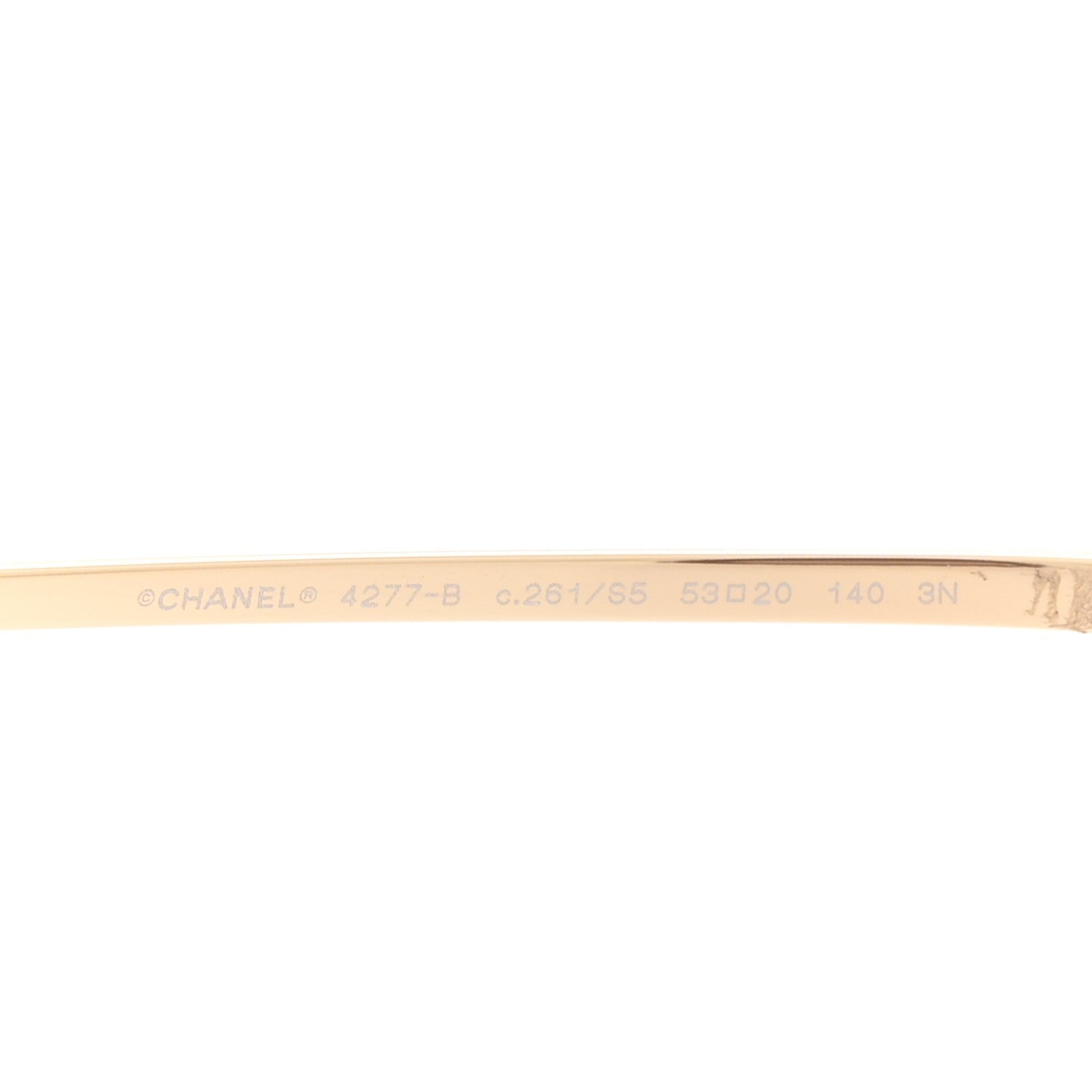 Chanel Square Frame Sequin Sunglasses 4277-B Gold Brown