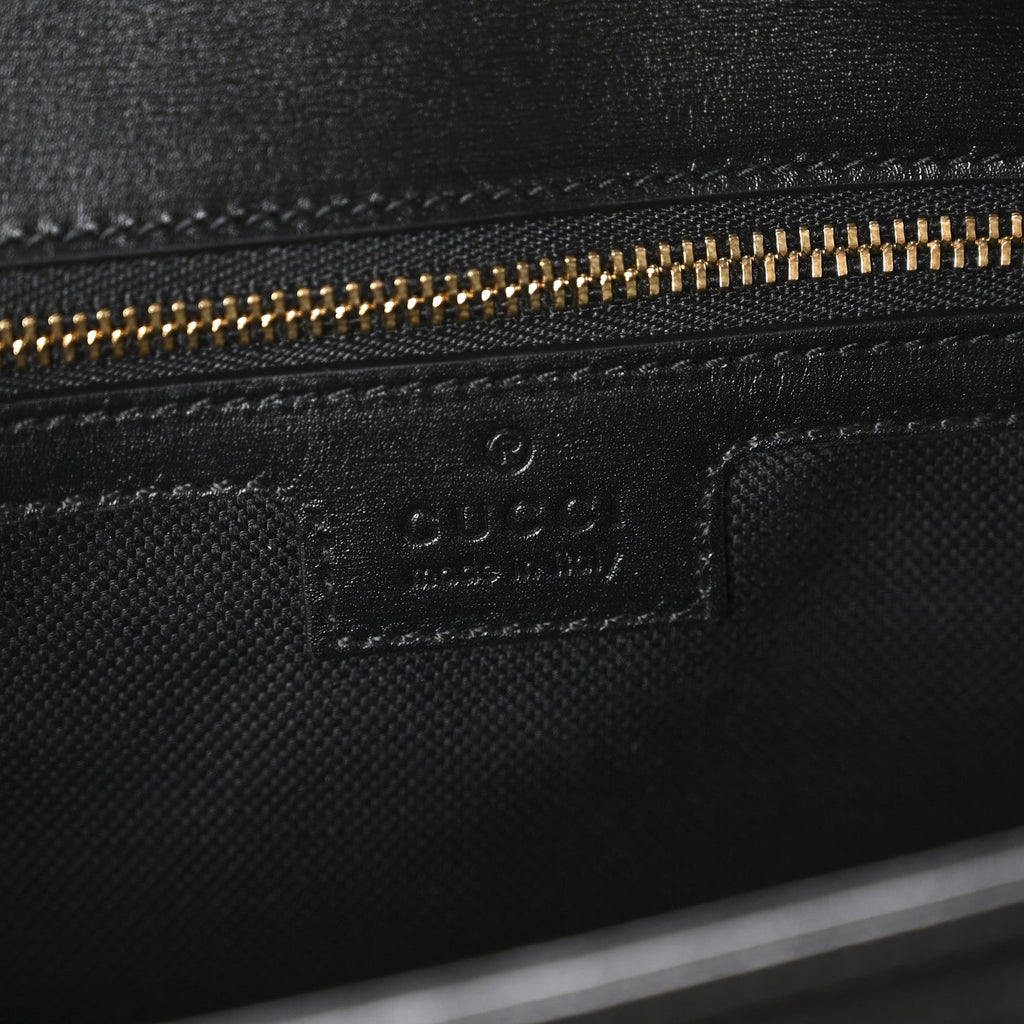 Gucci GG Monogram Small Luce Shoulder Bag Black