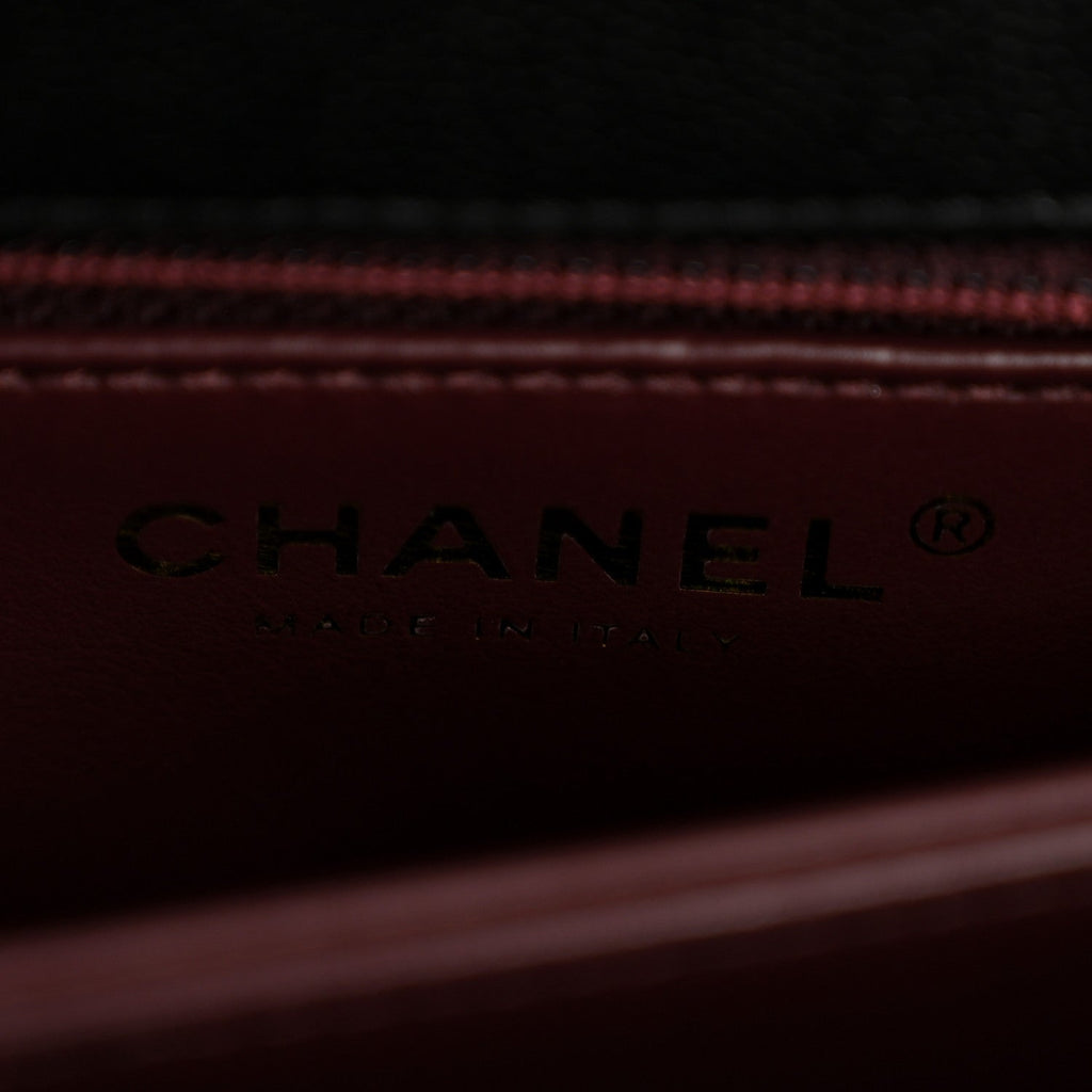 Chanel Caviar Quilted Mini Coco Handle Flap Black