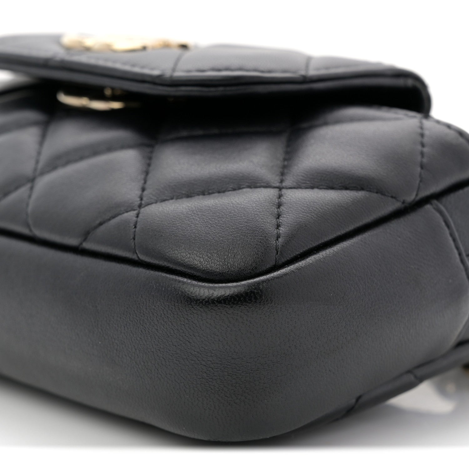Chanel Lambskin Quilted Waist Bag Black