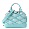 Louis Vuitton Lambskin Malletage Alma Nano Lagoon Blue