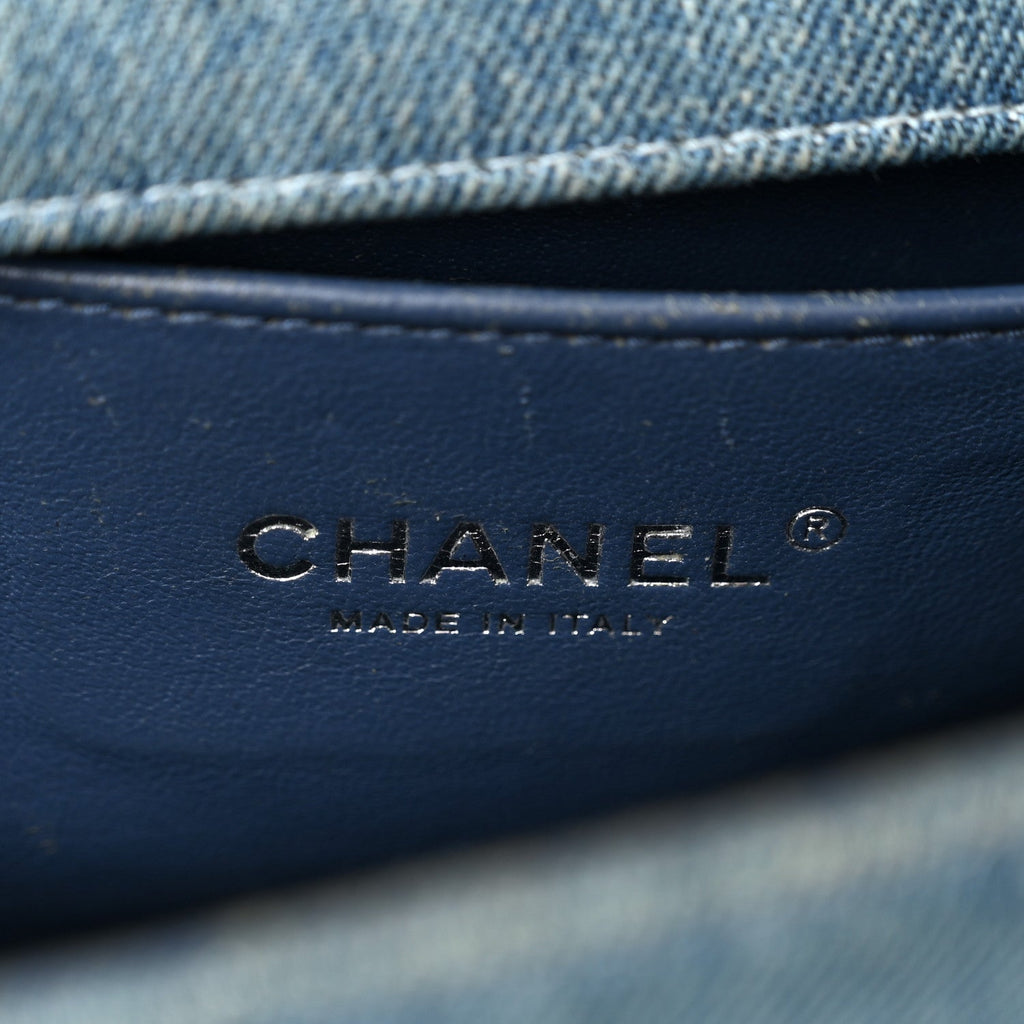 Chanel Denim Quilted Medium Boy Flap Blue