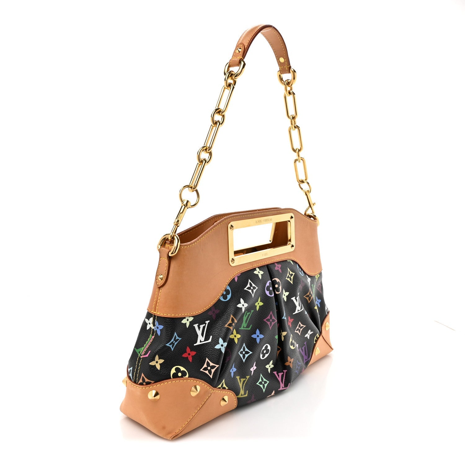 Louis Vuitton Monogram Multicolor Judy MM Black